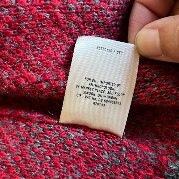 Anthropologie Sparrow Maraschino Floral Sweater Coat - Picture 11 of 13